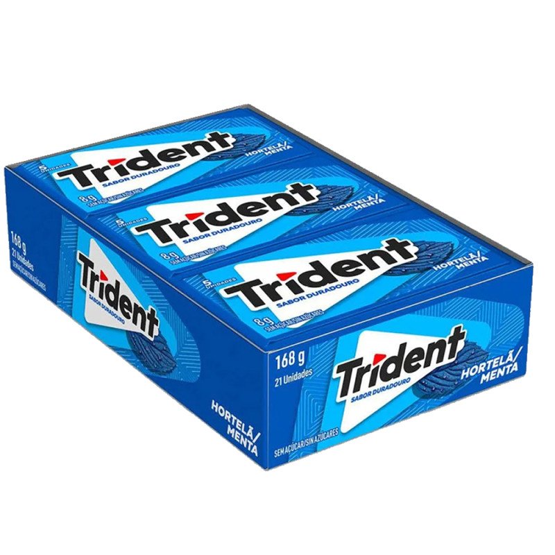CHICLE TRIDENT HORTELÃ 8GR - DP COM 21 UN
