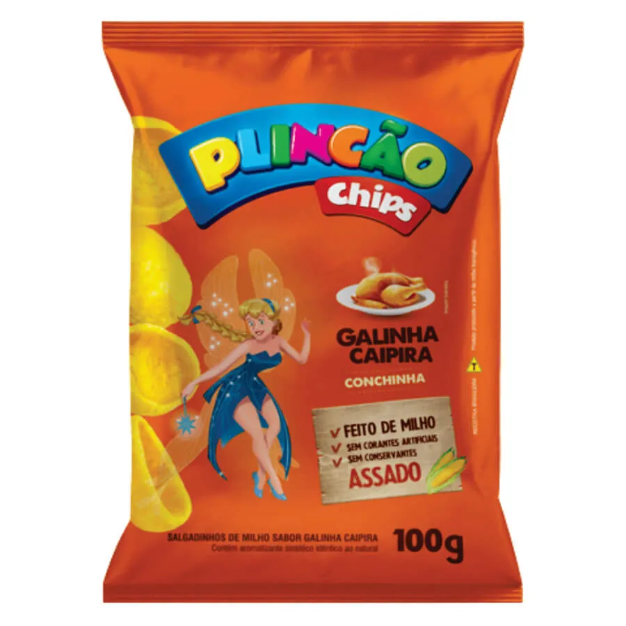 Chips Plincao Galinha Caipira 100G Plinc