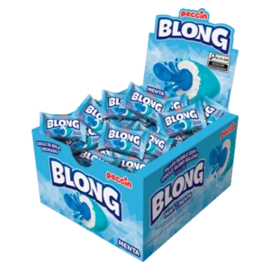 Chicle Blong Recheado Menta Azul 200g