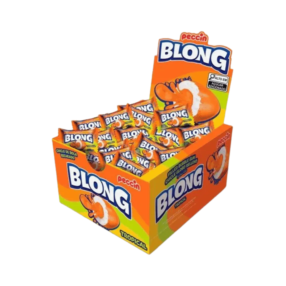 Doces Chicle Blong Recheado Tropical 200g