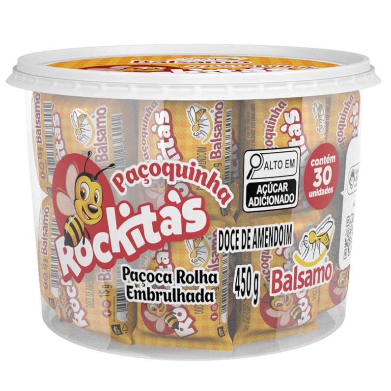 Paçoca rolha embrulhada 450g 30 un.