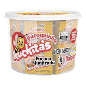 paçoca quadrada embrulhada 1kg / 50 un.