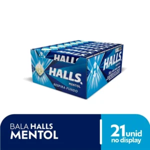 Bala Halls Mentol 28g - Caixa com 21 unidades